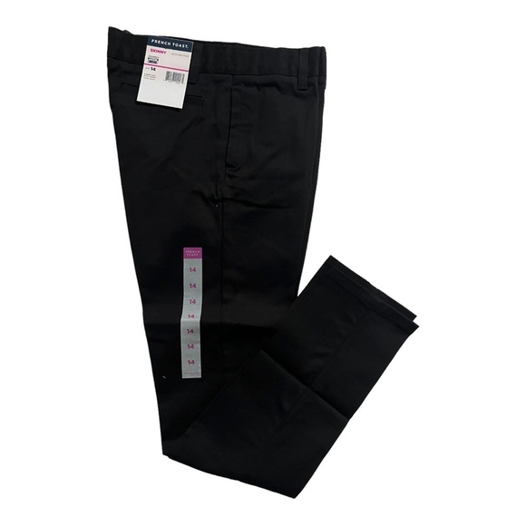 French Toast Girls' Big Size 14 Pants Black Stretch Skinny Adjustable Waist New - Picture 3 of 7